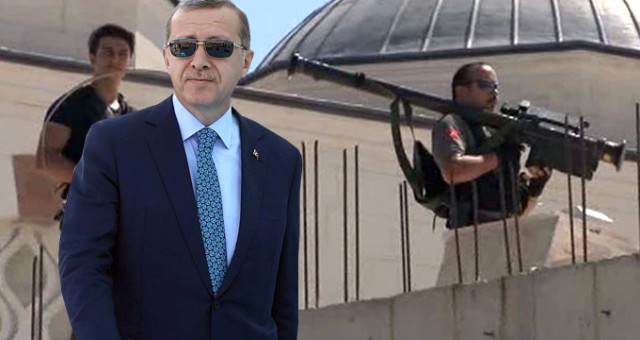 Erdoğan a dikkat çeken koruma